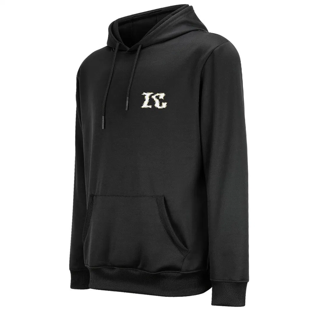 Pullover Drawstring Men Hoodie Solid Blank Hoodie with Hood