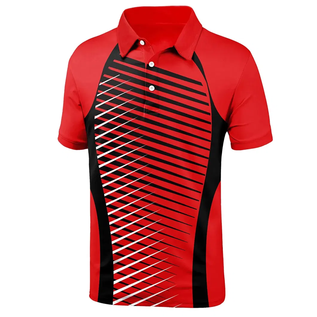 Custom OEM High Quality Quick Dry Full Sublimation Print Men&prime;s Polo T-Shirt Logo Breathable Sports Golf Shirt