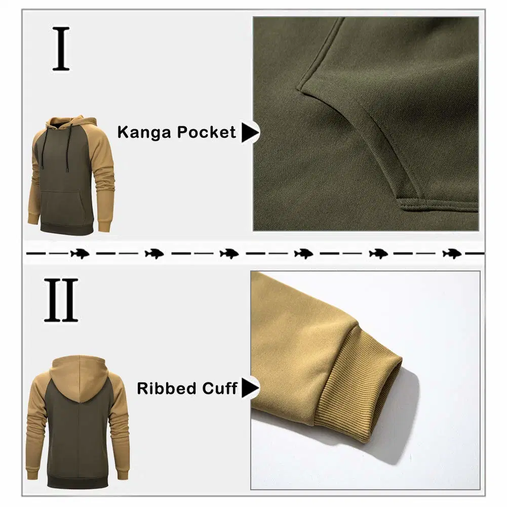 High Quality Men Cotton Fleece Custom Blank Us Size Hoodie Fashion Print Logo Kange Pockets Hoodie