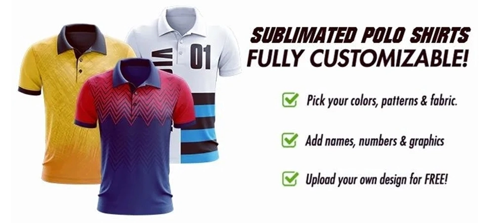 Personalized Pattern Sublimation Printing Men Clothes Custom Polo Shirt