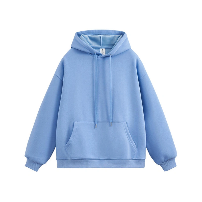 Pure Color Unisex Drawstring Cotton Hoodie Sweatshirt Hoody