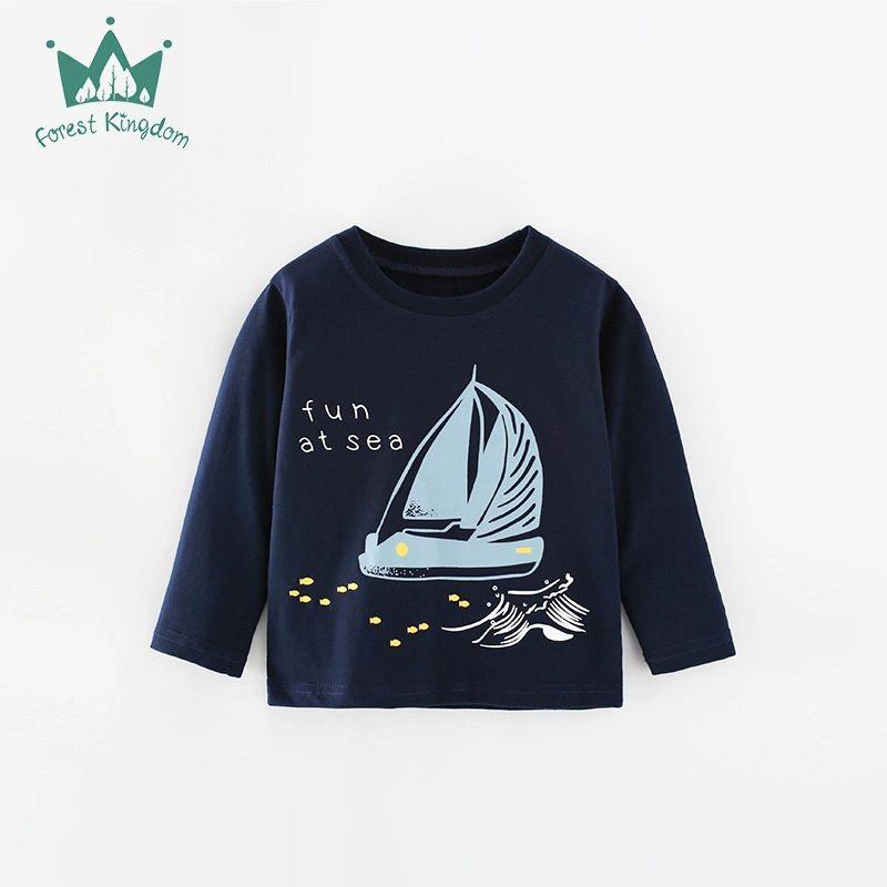 Spring and Autumn Boy Children&prime;s Long-Sleeved T-Shirt Casual Bottoming Shirt