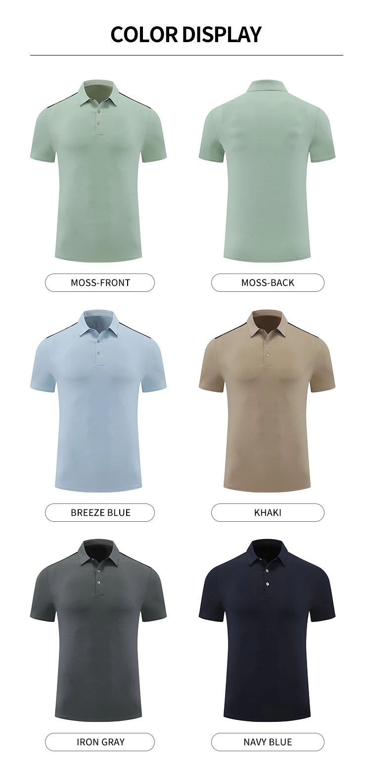 Wholesale Polo T Shirt Plain Custom Print Sport Golf Activewear Quick Dry Gym Shirt Breathable Short Sleeve Tops Polo Shirt