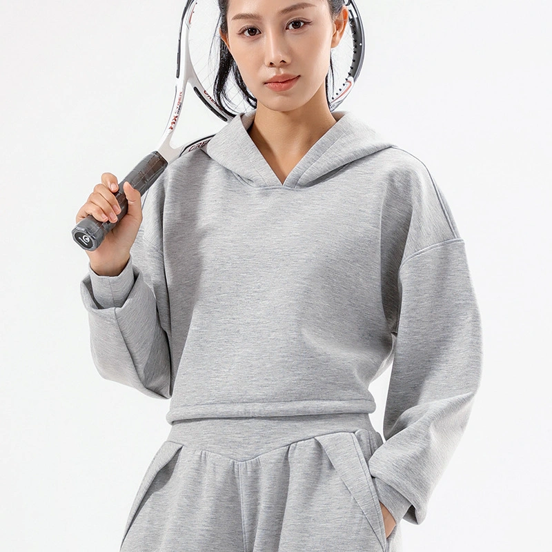 Women Thickened Warm Hoodie Stand Collar Jacket Casual Wear Yoga Sports Hoody