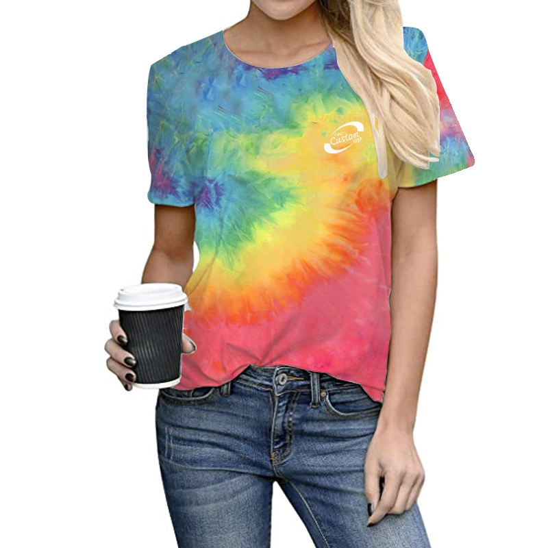 Fashion Clothing Tshirt Your Own Brand Unisex Tie Dye Printed T Shirt Men Tye Die T-Shirts Women Tee Shirt