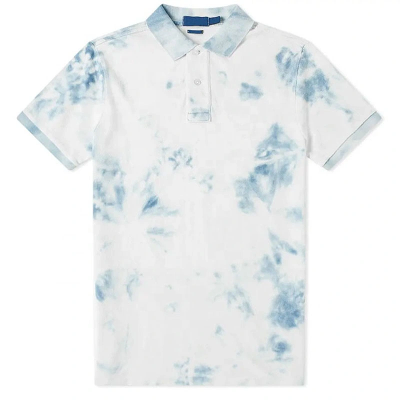 Hot Selling Tie Dye Polo Shirt Custom Men Slim Fit Polo T-Shirt Custom Design Golf Polo Shirts for Men