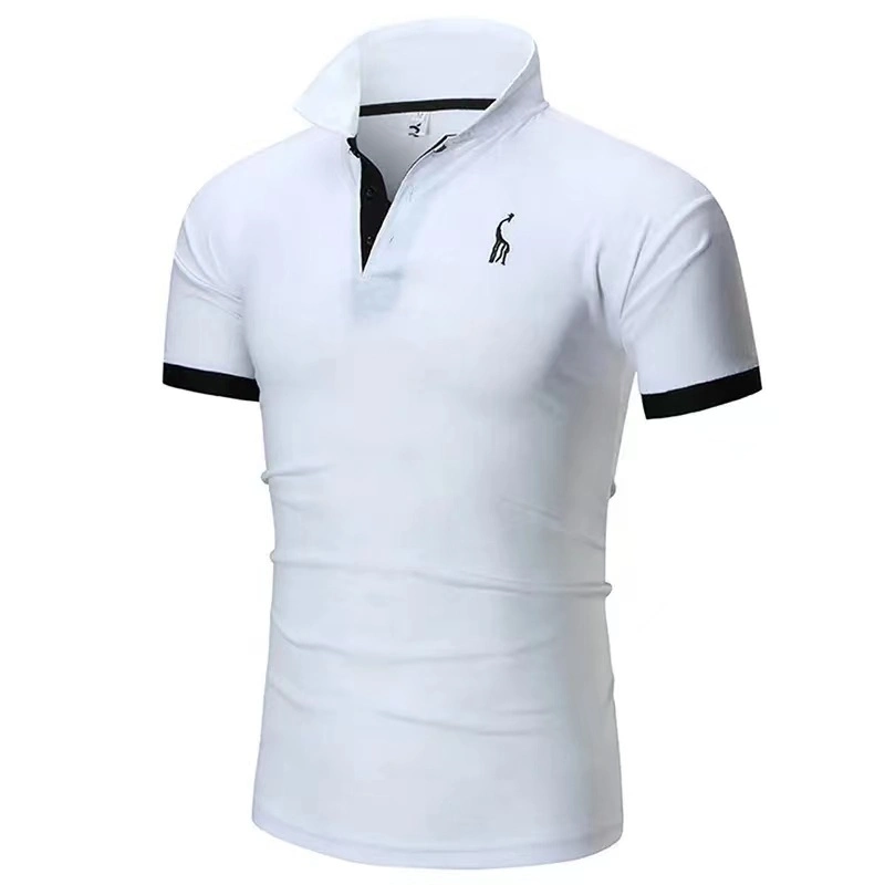 Custom Design Your Own Logo Embroidered Deer Polo Shirts Quick Dry Man Golf Polo T-Shirt Shirts