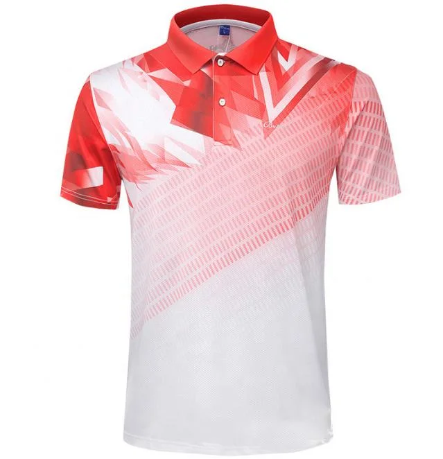 Personalized Printing Men Polo T Shirts Polyester Cycling Sports Polo Shirts Wholesale