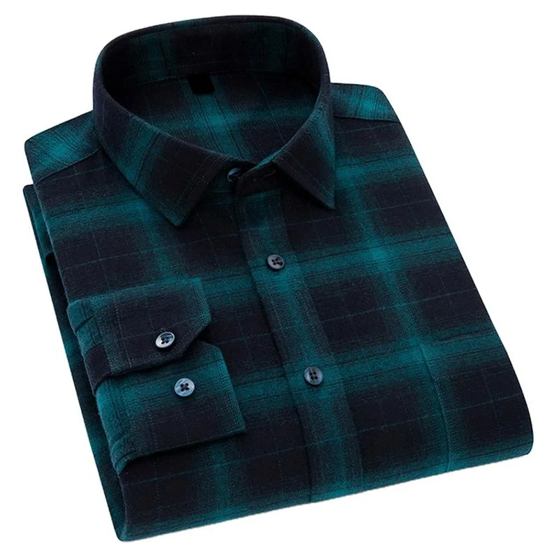 Shirt Factory Custom 100% Cotton Long Sleeve Wholesale Plaid Flannel Shirt Men