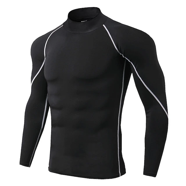 2024 Custom Workout Athletic 5% off Gym Compression Fashion Fitness Shirt Polyester Quick Dry Fitted Long Sleeves Shirts for Men