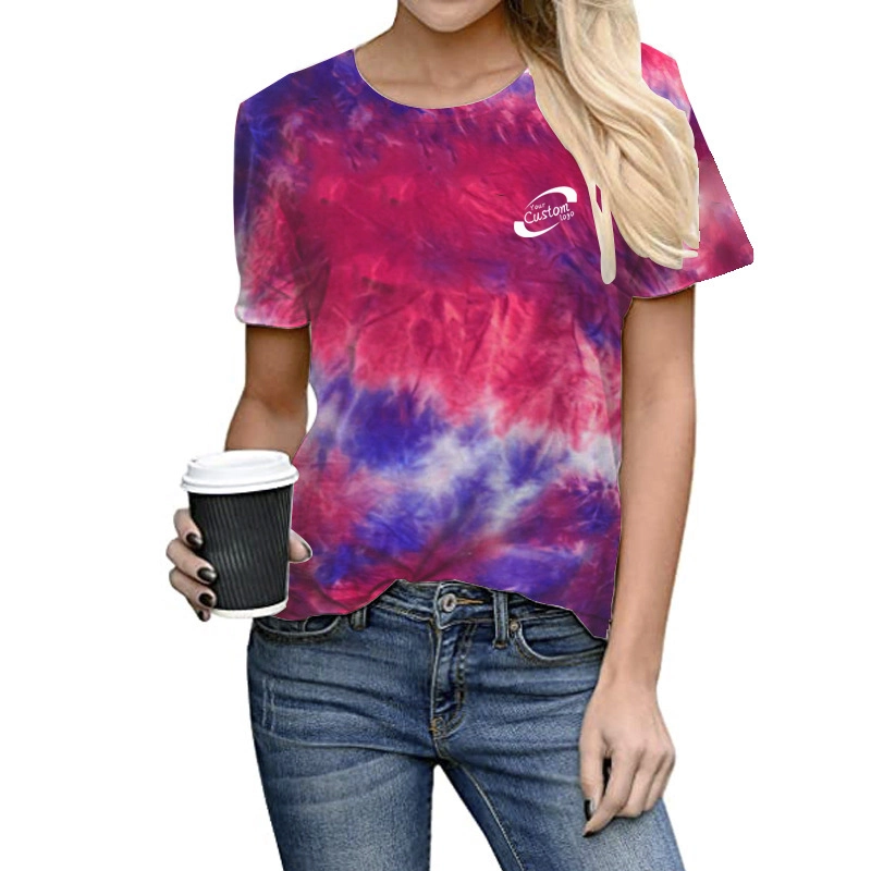 Fashion Clothing Tshirt Your Own Brand Unisex Tie Dye Printed T Shirt Men Tye Die T-Shirts Women Tee Shirt