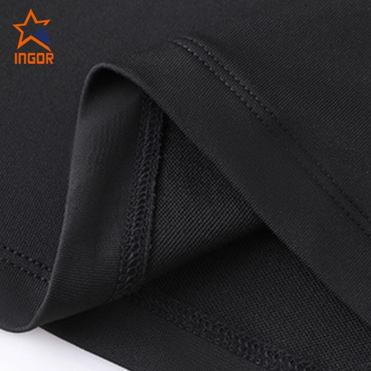 Ingor Sportswear Private Label Activewear Custom Gym Wear Men Quick Drying Men&prime;s Outdoor Sports Stand Collar Long Sleeved Fitness Clothing Polo Shirt