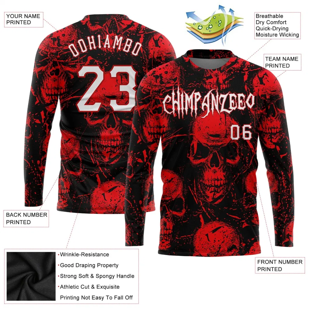 Wholesale Halloween Crewnecks Long Sleeve Men Custom Shirts