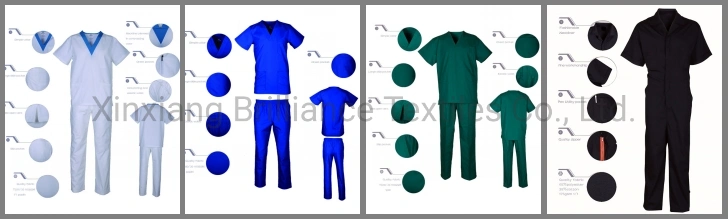 New Fashion Medical Uniforms V Neck Nurse Suits Top and Pants Long Sleeve Bl Brand