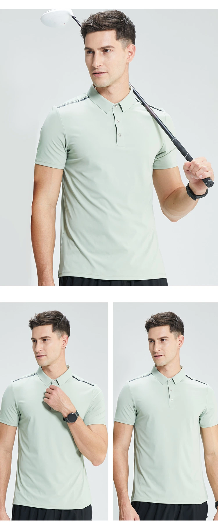 Wholesale Polo T Shirt Plain Custom Print Sport Golf Activewear Quick Dry Gym Shirt Breathable Short Sleeve Tops Polo Shirt