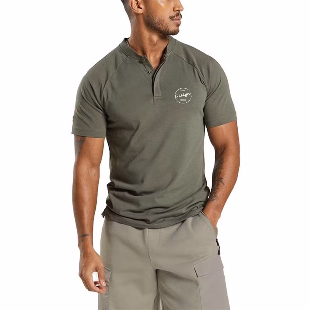 Custom Printing Summer Men&prime;s Stand-up Collar Shirt Fashion Daily Wear Style T-Shirt Casual Embroidered Polo Shirt