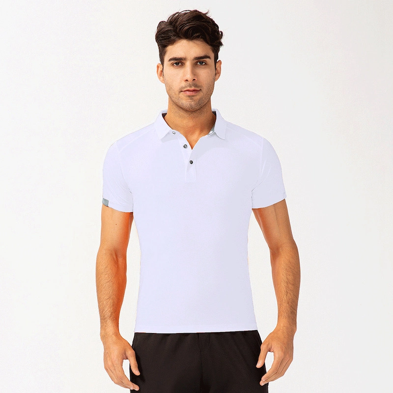 Custom Logo Unisex Classic Fit Checker Textured Tennis Polo Shirts Short Sleeve Dual Tipped Collar Jersey Golf Tee Shirts Activewear Top