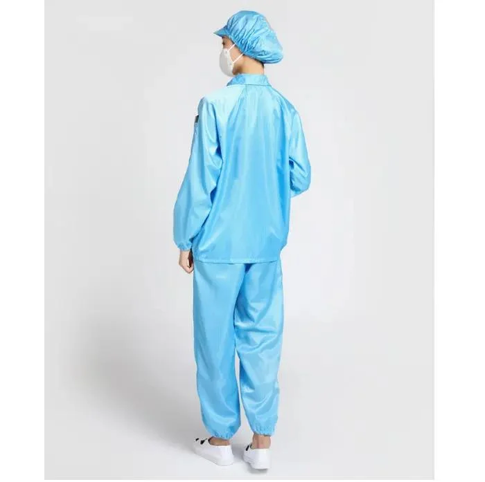 Leenol Cleanroom blue ESD Strip Grid Clothing Anti-Static Clothes Safety Clothing