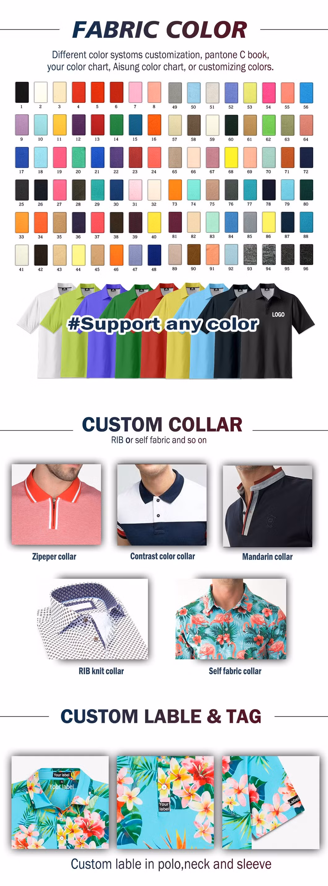 Unisex Quick Dry Work Uniform Men&prime;s Shirts Lapel Neck Short Sleeves Pique Golf Polo