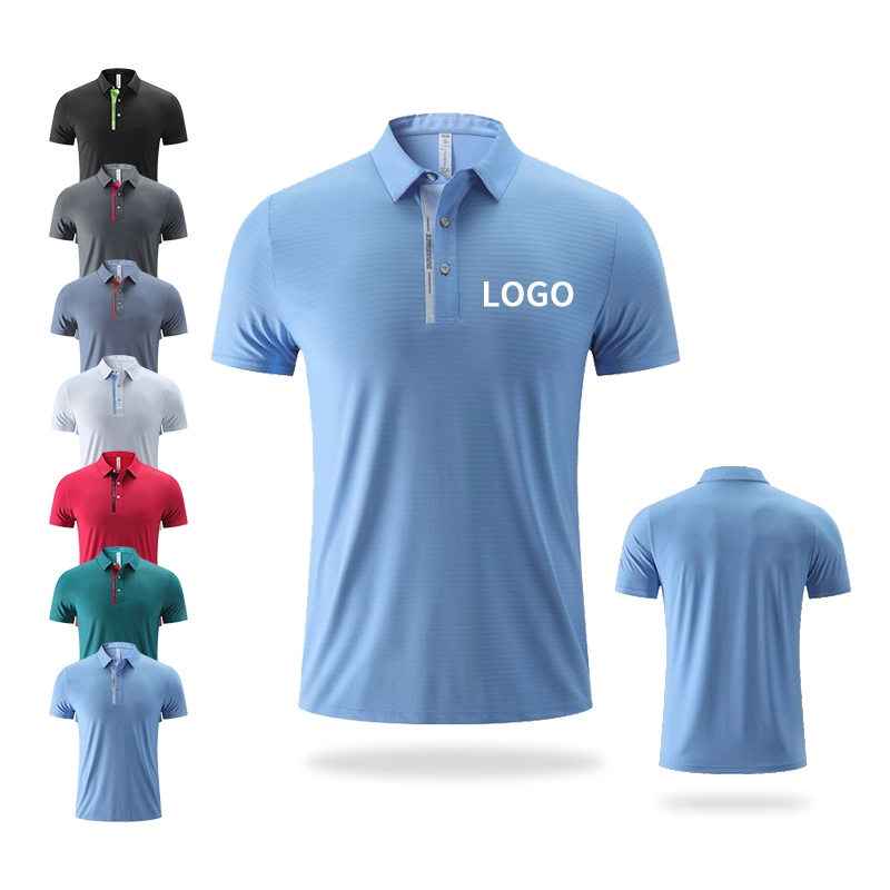 Business Custom Embroidered Printing Logo 100% Cotton Polyester Mens Golf Camisa Solid Color Polo Shirt