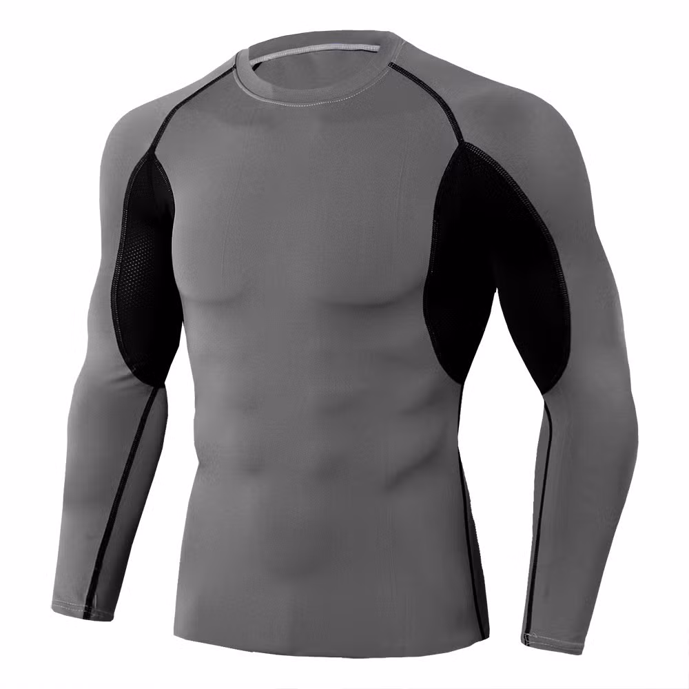 Sportswear Breathable Quickly Drying Running Training Clothes Long Sleeve Tight for Men