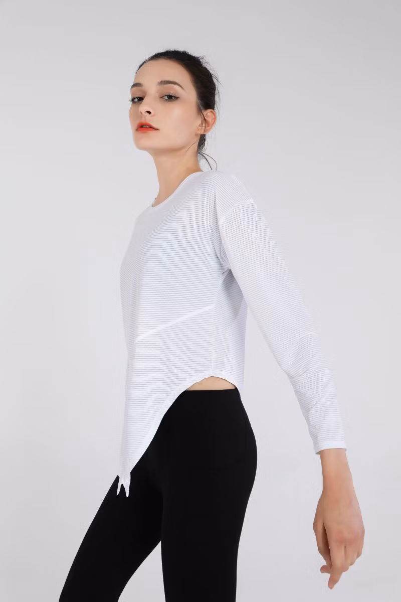Crop Top Yoga Top Sport Bras Long Sleeve Fitness Shirt Women Quick Dry Gym Top for Women