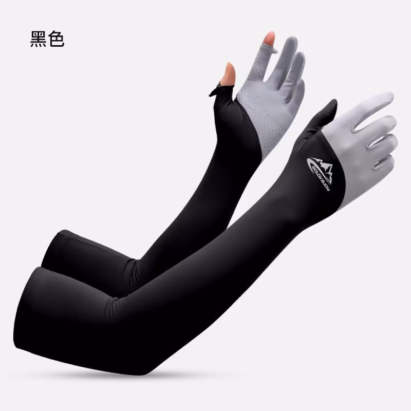 Summer Ice Silk Sunscreen Sleeve Men&prime;s Outdoor Driving Breathable Arm Protection Long Sleeve