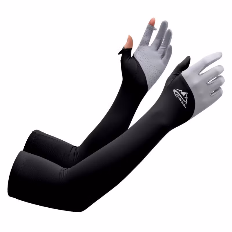 Summer Ice Silk Sunscreen Sleeve Men&prime;s Outdoor Driving Breathable Arm Protection Long Sleeve