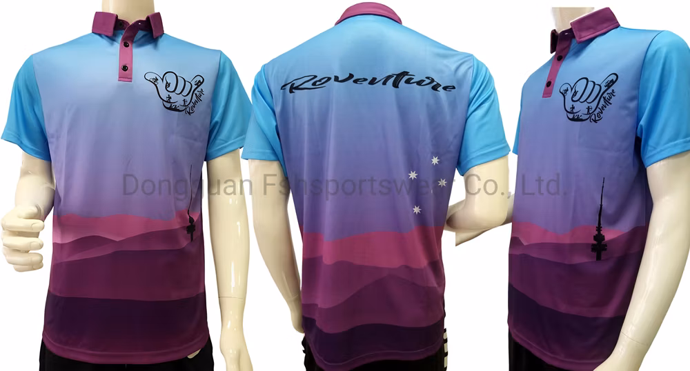 Wholesale Best Price Custom Design Sublimation Printed 100% Polyester Dart Golf Team Wear Polo Shirts