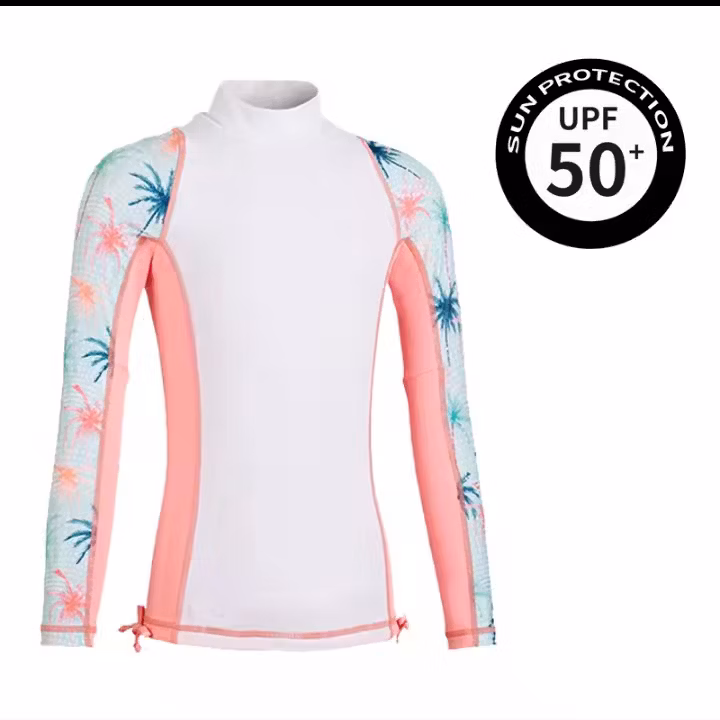 Youth Kids Rash Guard Long Sleeve, Girls and Boys Upf 50+ Sun Protective Rash Guard Swim Shirt