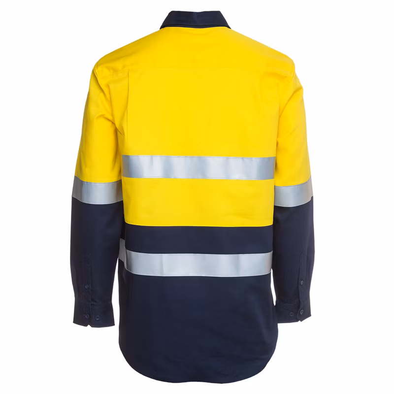 Clothes Supplier Custom Print Embroidered Button Down Collar Men Safety Reflective Shirt for Men