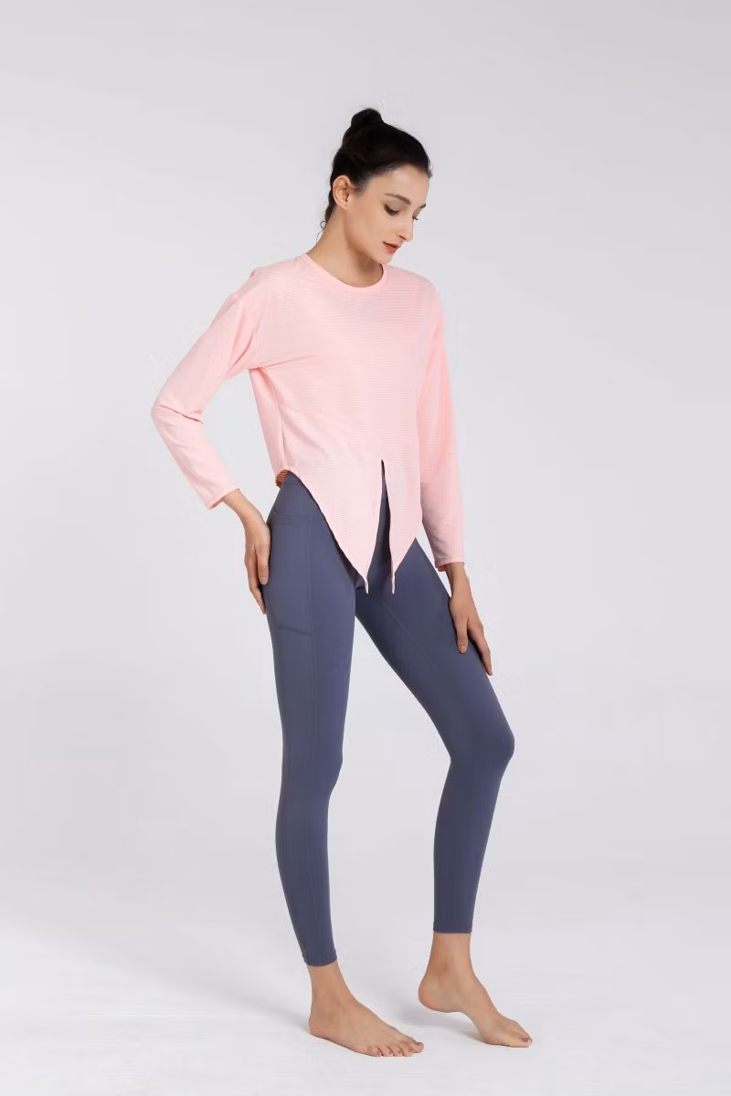 Crop Top Yoga Top Sport Bras Long Sleeve Fitness Shirt Women Quick Dry Gym Top for Women