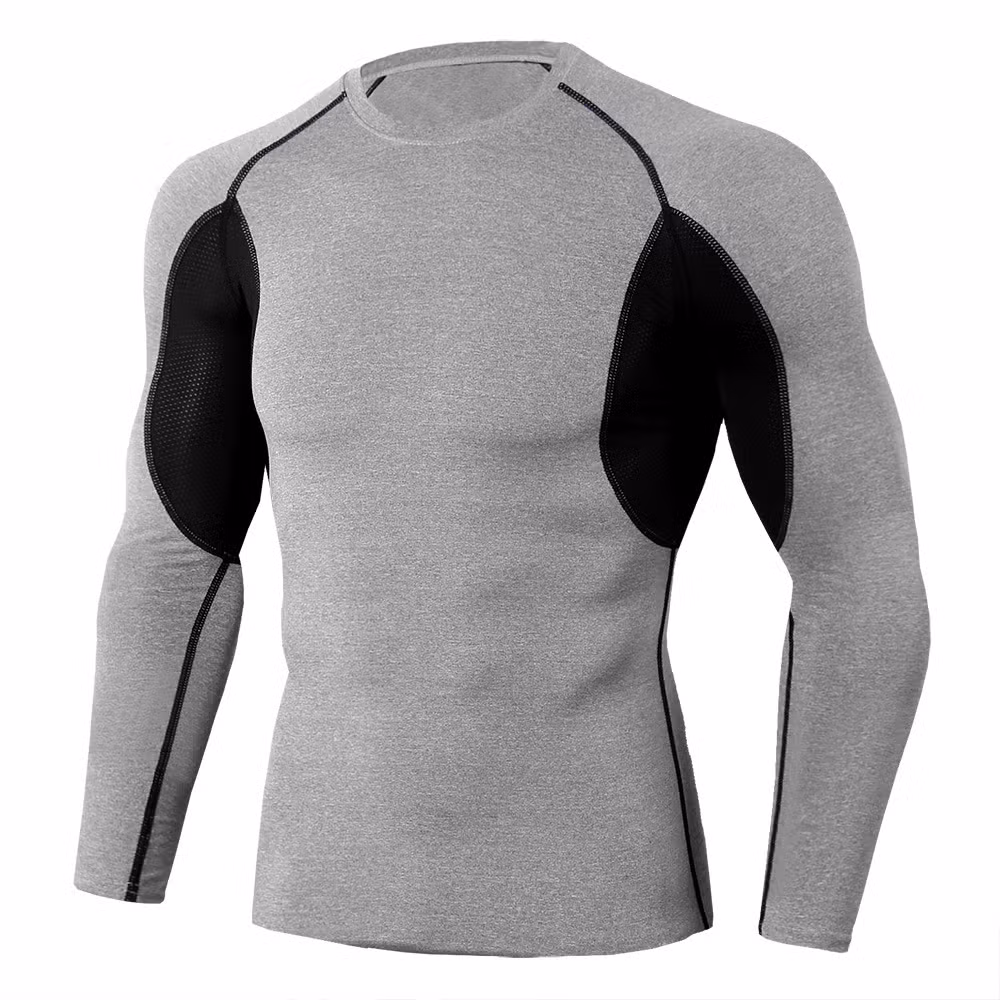 Sportswear Breathable Quickly Drying Running Training Clothes Long Sleeve Tight for Men