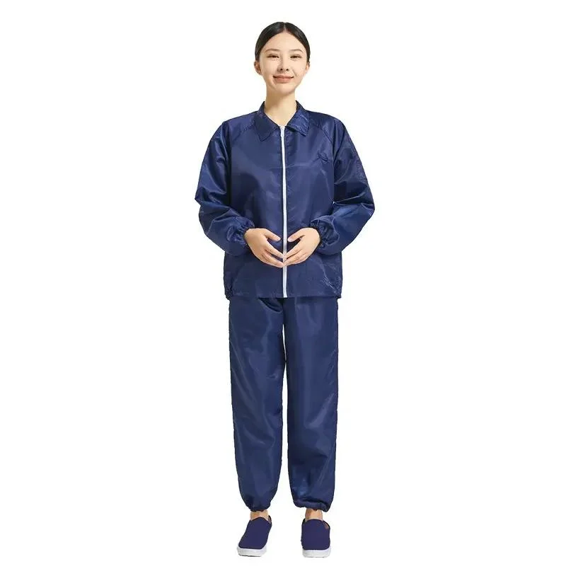 Leenol Cleanroom Navy Blue Anti-Static Clothes Safety Clothing ESD Suit