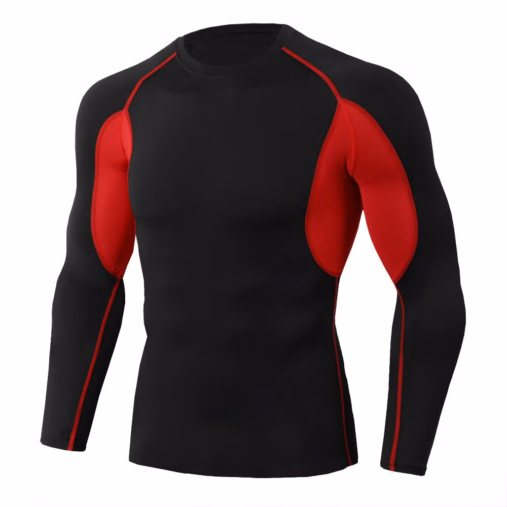Sportswear Breathable Quickly Drying Running Training Clothes Long Sleeve Tight for Men