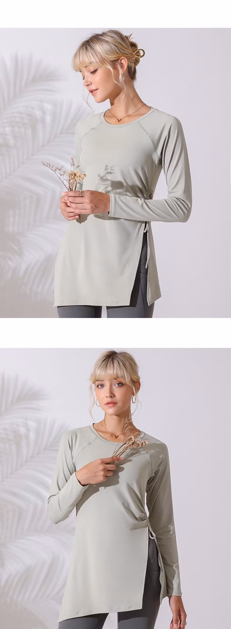 Newest Yoga Shirts Women Top Long Sleeve T Shirt Yoga Gym Wear Cropped Hoodie Women
