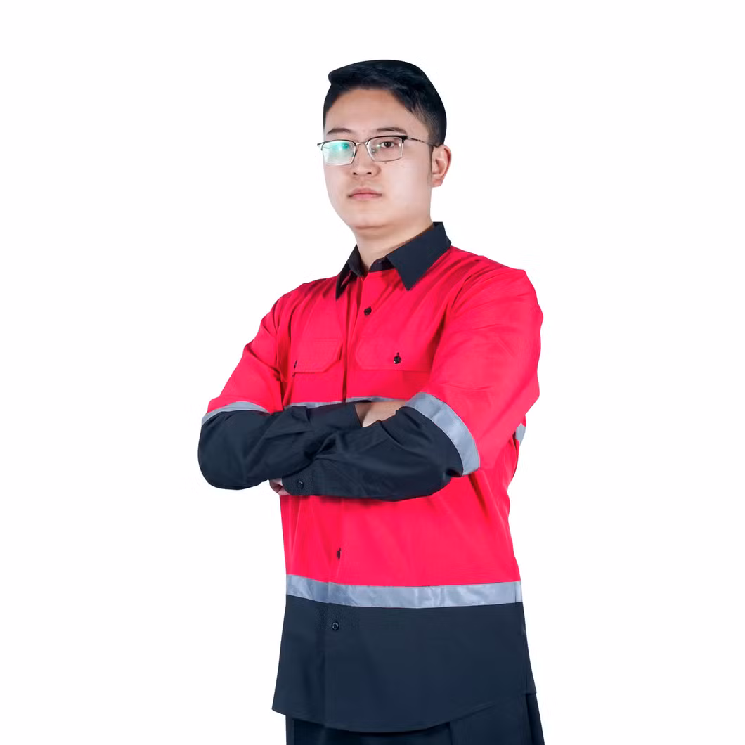High Quality Long Sleeves Orange Work Shirt Uniforms Work Clothes for Man