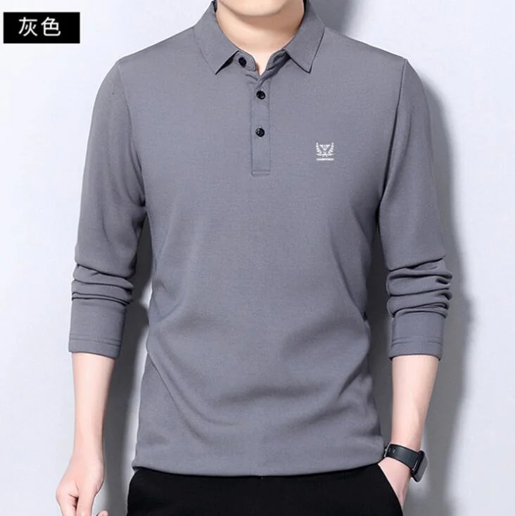 High Quality Classicial Men&prime;s Long Sleeve Polo Shirt with Custom Logo Embroidery