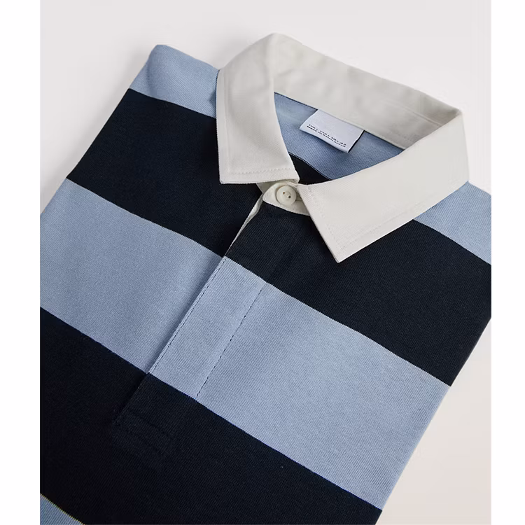 Custom High Quality Long Sleeve T-Shirts Striped Men&prime;s Polo Shirt