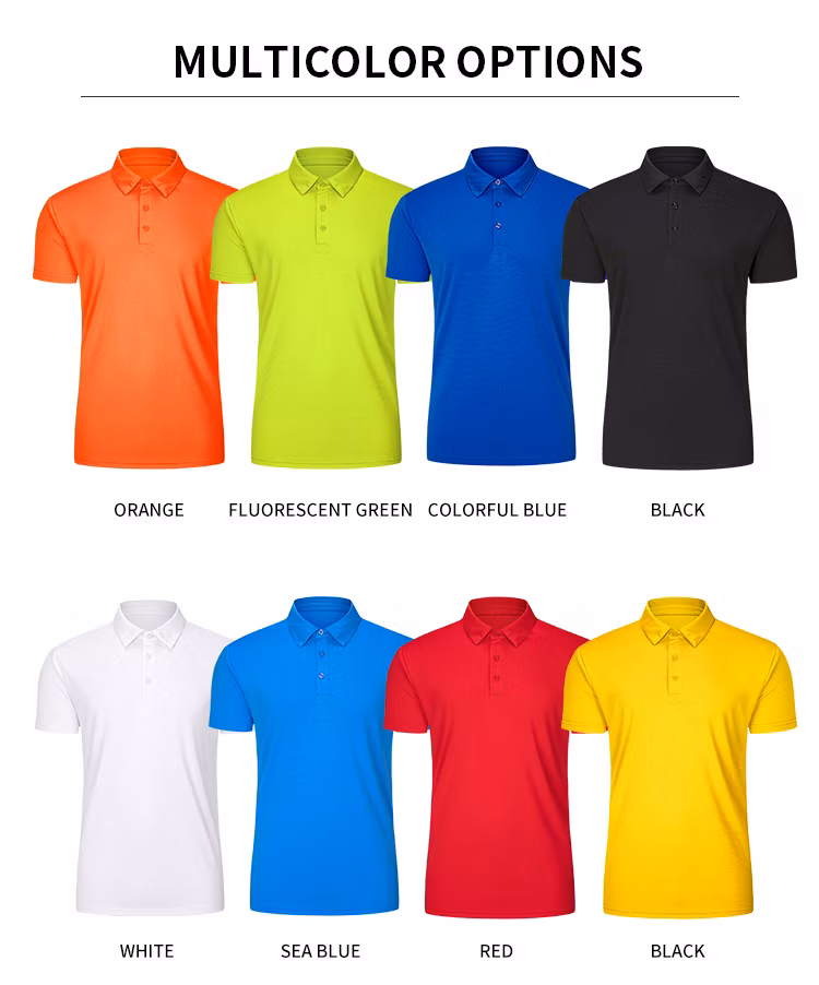 Dry Fit Polo Shirts Men Top Quality 100% Polyester Sportswear Golf Shirt Custom Logo Polo Shirt for Men Plain