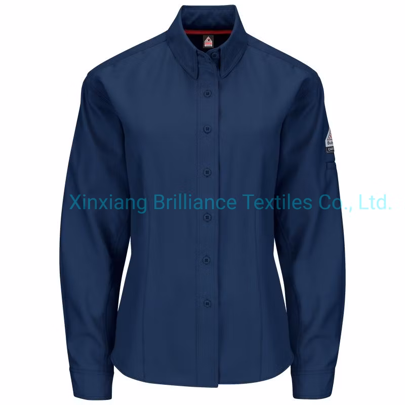 Custom Work Wear Fr Welding Clothing Fire Retardant Knitted Shirts Long Sleeve Work Shirts