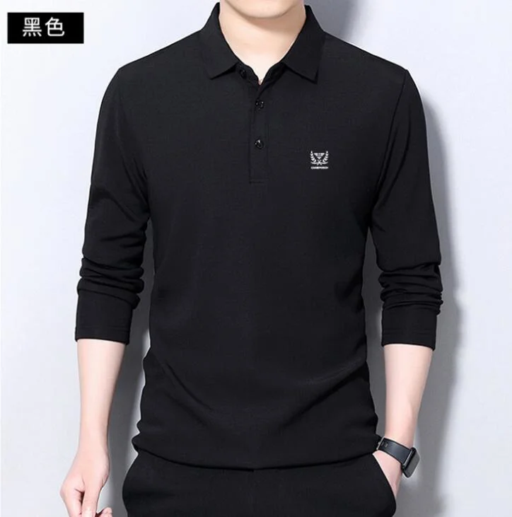 High Quality Classicial Men&prime;s Long Sleeve Polo Shirt with Custom Logo Embroidery