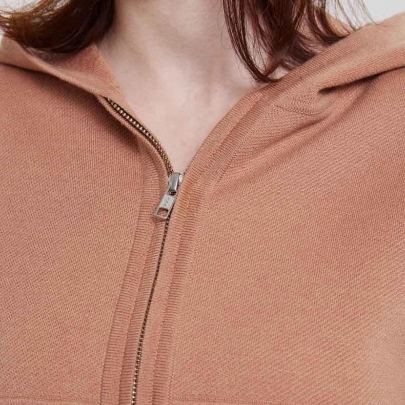 High Quality Cotton Polyester Hoody Sweatshirt Ribbed Zip up Soft Warm Sweater Crop Hoodie