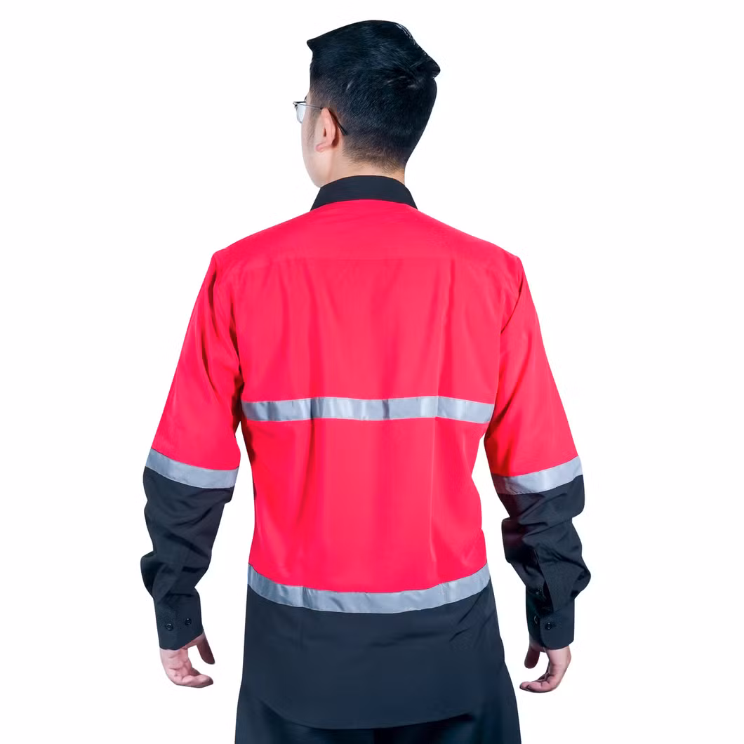 High Quality Long Sleeves Orange Work Shirt Uniforms Work Clothes for Man