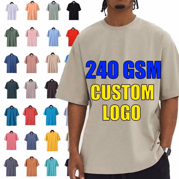 Custom Fashion Cotton Men Embossed T Shirt Organic Pima Cotton White Oversized Plain Custom Embossed T Shirt