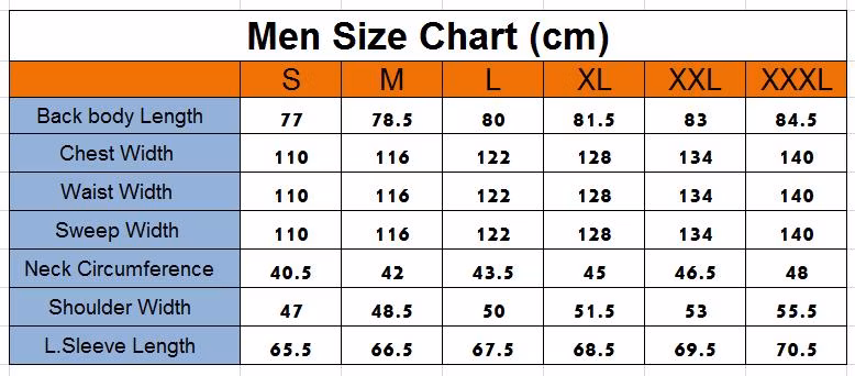 High Quality Long Sleeves Orange Work Shirt Uniforms Work Clothes for Man
