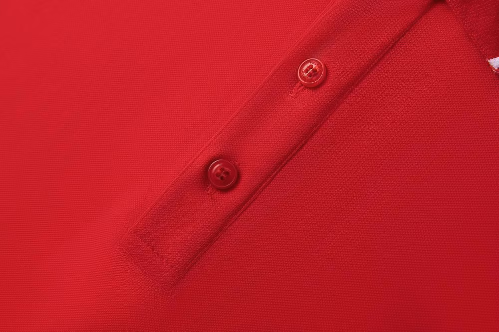 Solid Color Adult Cotton Spandex Lapel Collar Short Sleeve Polo Shirt