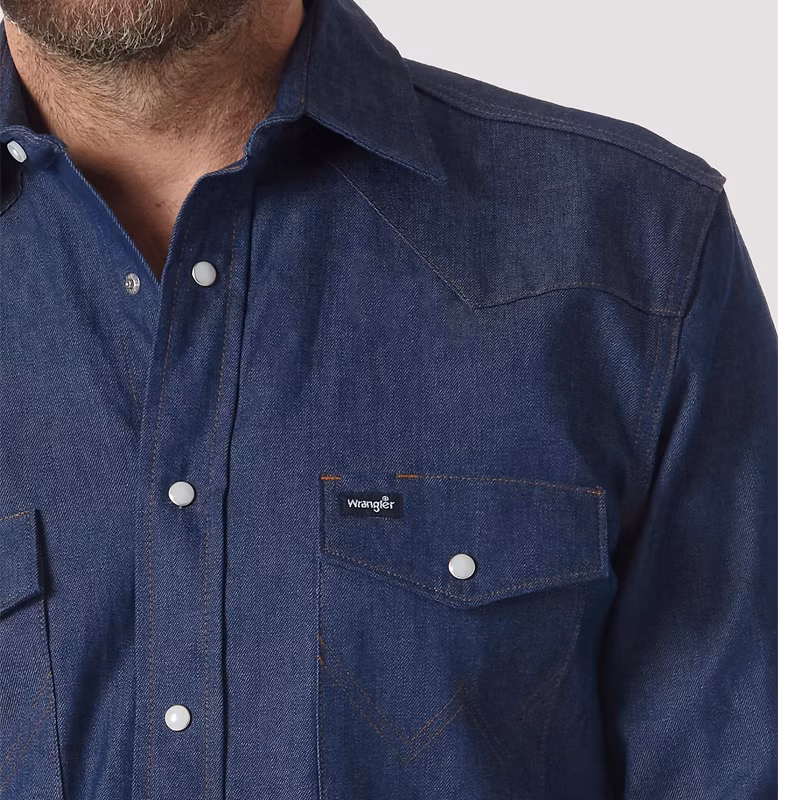 Men&prime; S Casual Dress Shirts Outfit Button Down Blouse Cotton Jeans Jackets Collar Denim Work Shirt Long Sleeve Plaid Solid Pattern