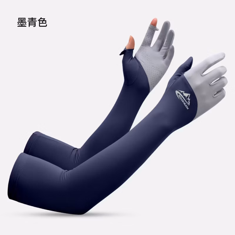 Summer Ice Silk Sunscreen Sleeve Men&prime;s Outdoor Driving Breathable Arm Protection Long Sleeve