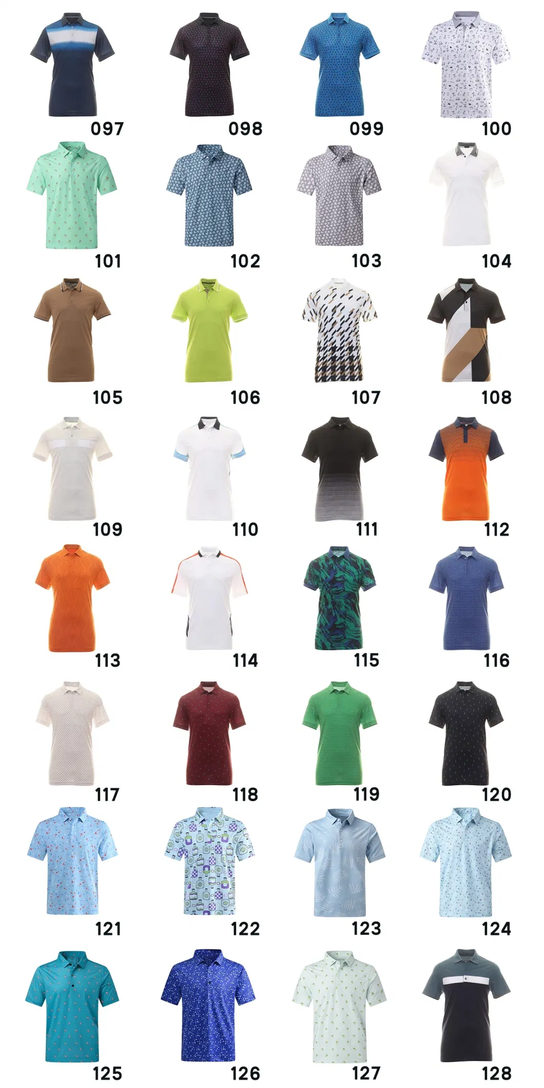 High Quality OEM Men&prime;s Polyester Golf Polo Shirt Quick Dry Performance Long and Short Sleeve Sport Shirt Jersey Custom Print Embroidery Design Wholesale Price